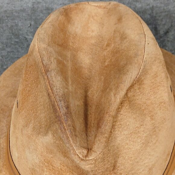 Sima International Men Vintage 100% Suede‎ Made in USA Trimmed Hat Fedora Size M - Picture 7 of 16